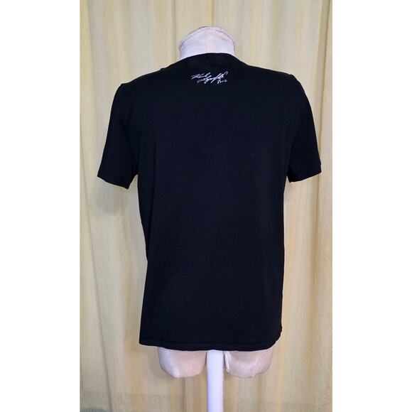 Karl Lagerfeld Paris Women's Embellished Metallic-Script T-Shirt Size Medium - Picture 4 of 6